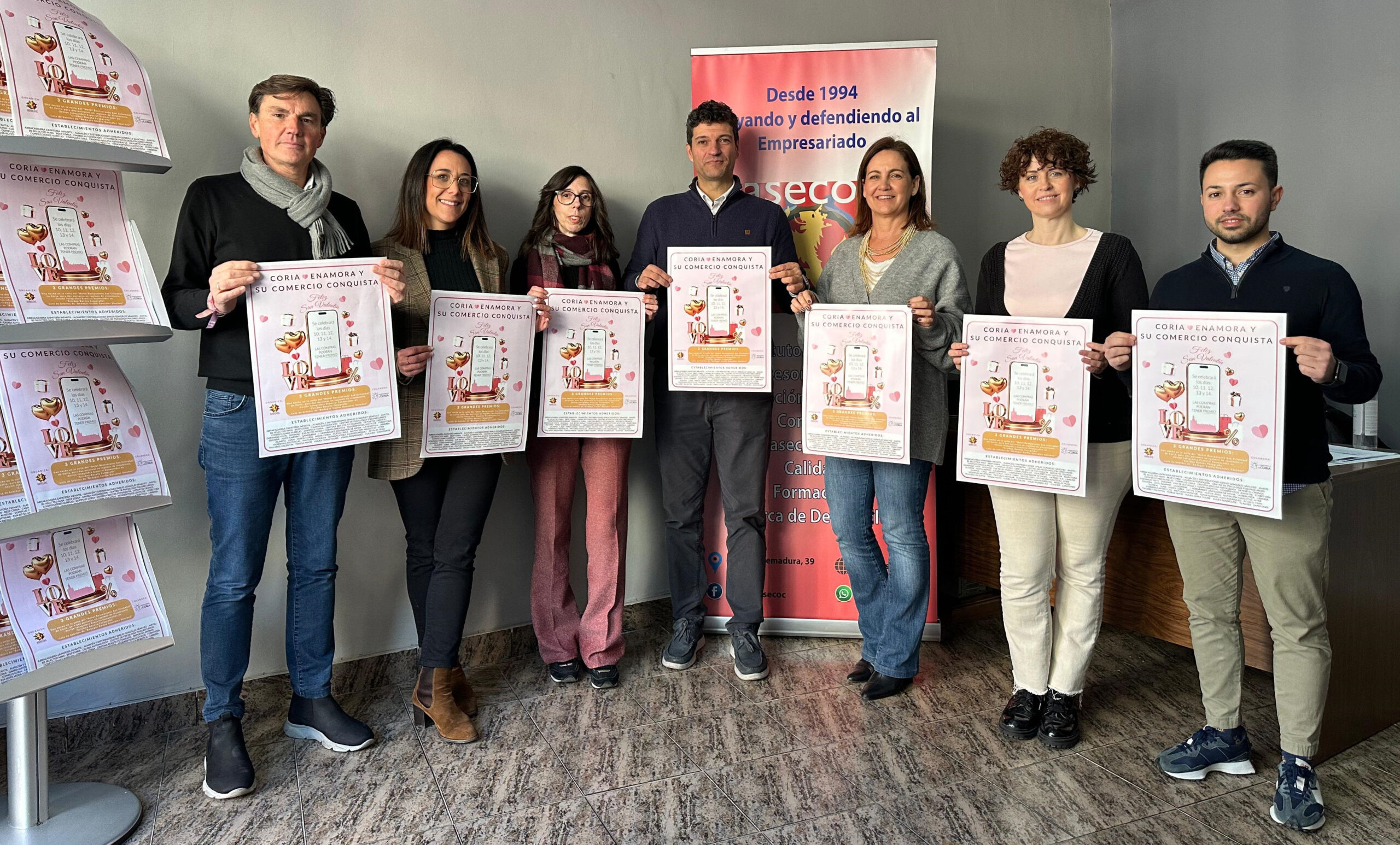 ASECOC Y EL AYUNTAMIENTO DE CORIA PROMUEVEN LA CAMPAÑA COMERCIAL DE SAN VALENTÍN DENOMINADA “CORIA ENAMORA Y SU COMERCIO CONQUISTA”